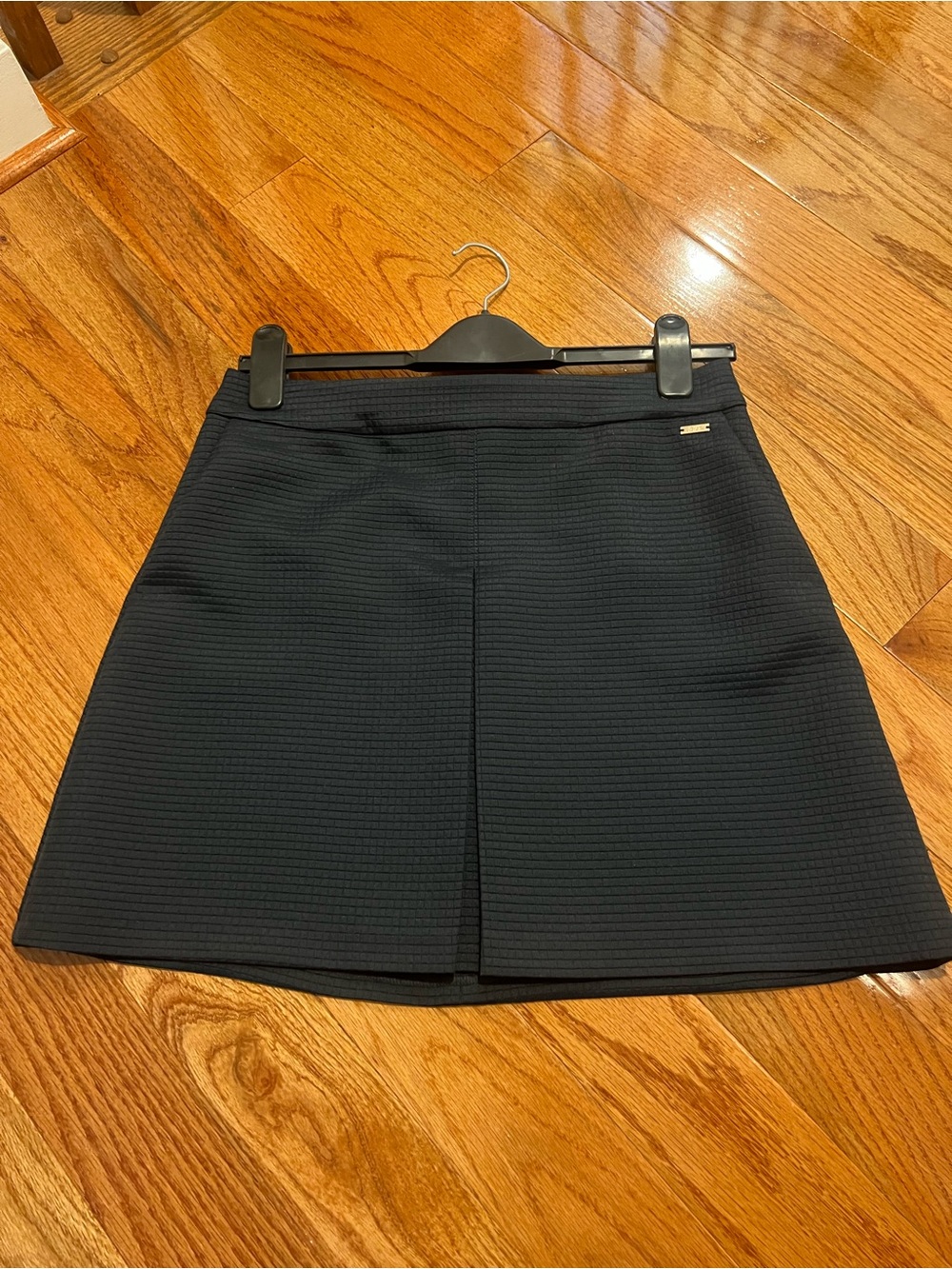 Navy Armani Exchange Skirt with front pleat and pockets